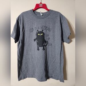 Black Cat Funny Tshirt Large